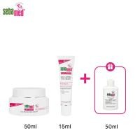 ราคา เซ็ต 3 ชิ้น SEBAMED AA Q10 PROTECTION CREAM 50ML LIFTING EYE CREAM 15ML รับฟรี LIQUID FACE BODY WASH 50ML (21302941340)