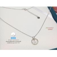 ราคา สร้อยพร้อมจี้เงินแท้92 5 ประดับเพชร cz Free size 16 17 5 นิ้ว ชุบทองคำขาว เรือนเงินแท้ (17182553751)
