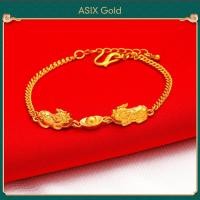 ราคา ASIX GOLD 3 in 1 ชุดทองแท้ปี่เซียะจี้คอทองจริงปี่เซียะสร้อยข้อมือปี่เซียะทองจริงแหวนปี่เซียะ ทอง 24K ไม่ลอก ไม่ลอก (12534956213)