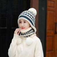 ราคา พร้อมส่งจากไทย เซตหมวกกันหนาว หมวกไหมพรม บุขน พร้อมผ้าพันคอบุขน หญิง (18101731297)