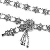 ราคา Vintage jewelry antique jewelry set Isaan flower belt Lanna Thai series antique silver gold buckle (7434614126)