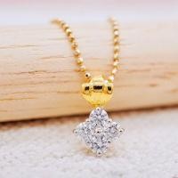 ราคา พร้อมส่ง จี้เพชรแท้ ทองคำแท้9K ทอง37 5 เพชรแท้น้ำ100 เบลเยี่ยมคัต 9KPP270 (16140434728)