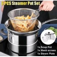 ราคา หม้อเกาหลีอเนกประสงค์ หม้อทอด 3 in 1 หม้อต้มสแตนเลส หม้อทอดสแตนเลส (11461884148)