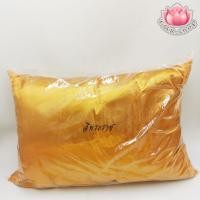 ราคา หมอนพระ หมอนบวช หมอนปลอกผ้าต่วน ใบใหญ่ สีเหลือง สีพระราช (20599932069)