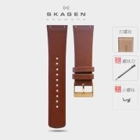 ราคา 24มม Skagen สายนาฬิกาหนังแท้แบบสกรูสีดำสีน้ำตาลใช้แทนเสียงแบริง CK (17751107535)
