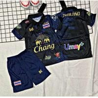 ราคา ชุดบอลเด็กไทย เด็กใส่ได้1ขวบถึง12ขวบ ลายพิมพ์เลเซอร์ ซักเครื่องได้ สีไม่ลอกสีไม่ตก (20441515999)