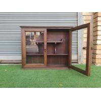 ราคา ตู้โชว์ไม้สัก ติดผนัง ประตูกระจก 2 บานเปิด ตู้ยา ขนาด กว้าง60xลึก14xสูง50 Cm Teak display cabinet มี 3 ชั้น สีโอ็ค ประกอบสำเร็จแล้ว (18305366298)