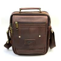 ราคา Chinatown Leatherกระเป๋าผู้ชาย สะพายข้าง หนังวัวแท้ หูจับ ซิปคู่ ฝาหน้า สีน้ำตาลแทน ขนาด ipad2 3 (10023239887)
