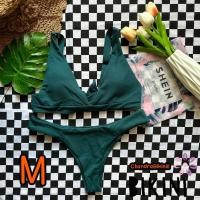 ราคา SHEIN BIKINI ชุดว่ายน้ำทูพีซ ชุดว่ายน้ำสีเขียว พร้อมส่งจากไทย GREEN SIZE M SHGRN0114 (20918562089)