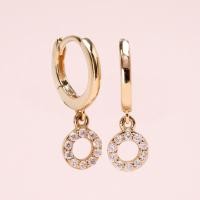 ราคา Grace Fine Jewelry ต่างหูห่วงทองแท้ 9K Circle charm With Diamond (9806959959)