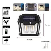 ราคา โคมไฟติดผนัง LED ET 999 โซล่าเซลล์ พลังงานแสงอาทิตย์ แบตทนทาน ปรับได้3โหมด ไฟภายนอกอาคาร (21031466051)