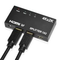 ราคา กล่องแปลงสัญญาน HDMI Splitter เข้า 1 ออก 2 Full HD 1080P 3D Video Audio HDMI Splitter 1X2 4K 2K intl (351250146)
