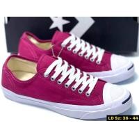 ราคา พร้อมส่ง รองเท้าผ้าใบ Converse Jack สีแดง Converse Jack สีแดงเลือดหมู Converse Jack สีเขียว งาน madne in indo พื้นสีฟ้าตรงปกแท้ 100 (21156079042)