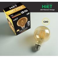 ราคา HIET หลอดวินเทจ หลอดไฟLED วินเทจ LED Filament Vintage หลอดไฟสไตล์วินเทจ 4W รุ่น G80 แสงวอร์ม ทรงกลม (20903587510)