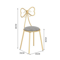 ราคา เก้าอี้โต๊ะเครื่องแป้ง เก้าอี้แต่งหน้า เก้าอี้เจ้าหญิง เก้าอี้วินเทจ เบาะกำมะหยี่ มี 2สีให้เลือ หรูหรา โครงเหล็กรูปโบว์ เก้าอี้เหล็ก (20912812569)