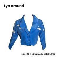 ราคา Lyn around เสื้อครอปเเขนยาวลายก้อนเมฆสีน้ำเงิน D019 108 (20995388212)