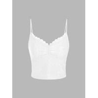 ราคา Cider Cider KPOP Solid Lace Trim Crop Cami Top (20026960277)