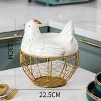 ราคา ตะแกรงสีทองใส่ไข่ฝาปิดแม่ไก่ ก ตะกร้าเหล็ก รูปไก่ กันลื่น สําหรับใส่ไข่ ตกแต่งห้องครัว (19509225037)