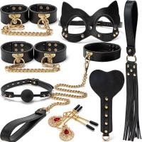 ราคา LoVeLoVe เซต 7ชิ้น ข้อมือหนัง ข้อเท้าคู่รัก ขนมิ้ง ยกเซตโซ่แส้กุญแจมือ (19865656970)