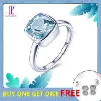 ราคา Lohaspie Jewelry Genuine 2 7 Carats Solid Sterling Silver 925 Rings Geniune Natural Sky Blue Topaz Ring Light blue Gemstone Ladies Ring Silver Topaz Birthstone Ring Jewelry (19802979289)