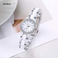 ราคา นาฬิกาผู้หญิง Senkq แฟชั่น กันน้ํา สายเซรามิก เพชร นาฬิกาควอทซ์ รุ่น T36 (21342062172)