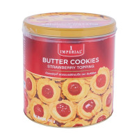 ราคา อิมพีเรียล คุกกี้เนย สตรอเบอร์รี่ทอปปิ้ง 450 กรัม Strawberry Jam Cookies 450g Imperial brand (21206097867)