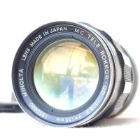 ราคา เลนส์กล้อง Minolta MC Tele Rokkor QD 135mm f 3 5 22 telephoto Lens MD Mount Exc พร้อมฝาปิดหน้าท้าย SN1550480 (21055405517)