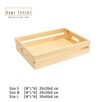 ราคา HomeExpert ถาดไม้ กล่องไม้ ลังไม้ รุ่น LM14R Wooden Tray ไม้สนนอก (18232771431)