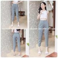 ราคา G01 กางเกงผ้าโรเซฟ เอวสูง ขาเดฟ 8ส่วน ซิปหน้า ตะขอ สินค้างานป้าย ไซส์S 3XL มีทั้งหมด4สี (21024129699)