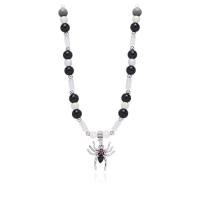 ราคา สร้อยคอลูกปัด จี้แมงมุม ประดับเพชร สีดํา สไตล์ฮิปฮอป สําหรับผู้ชาย และผู้หญิง Culolo (20833832992)