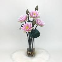 ราคา แจกันดอกบัวประดิษฐ์ ดอกบัวบูชาหิ้งพระ งานสวยเหมือนจริง ดอกบัวพร้อมแจกัน (16693123998)