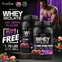 ราคา 1 แถม 1 TruVitar เวย์โปรตีน USA Premium WHEY PROTEIN Mix Berry รสมิกซ์เบอร์รี่โปรตีนสูง กล้ามชัด ดื่มง่าย (20812859455)