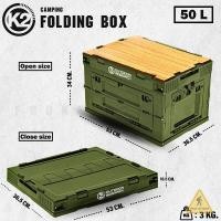 ราคา กล่องพับได้ เอนกประสงค์ กล่องเก็บของ ตั้งแคมป์ แคมปิ้ง K2 Camping Folding Box 50L (16889749890)