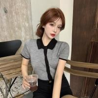 ราคา LEILA clothing ที่ถูกสุด สไตล์เกาหลี เสื้อยืดโปโลแขนสั้น POLO เสื้อไหมพรม ผ้านิ่มใส่สบาย ฟรีไซส์ 47048 (20168146854)