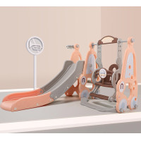 ราคา สไลเดอร์เด็ก ลายน่ารัก มีชิงช้า พร้อมแป้นบาส ลูกบาส ปลอดภัยค่ะ (20610974967)