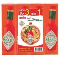 ราคา ทาบาสโก้ ซอสพริก 60 มล x 3 ขวด ฟรี 1 Tabasco Chili Sauce 60ml x 3 Bottles Free 1 (3305030017)