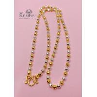 ราคา เงินแท้ 925 สร้อยคอเงินแท้สองกษัตริย์ ลายบอลตัด ขนาด 4 มิล (9482754557)