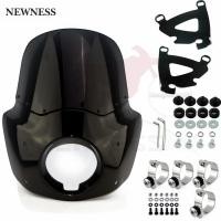 ราคา R รถจักรยานยนต์5 34นิ้วไฟหน้า Fairing พร้อมกระจก9นิ้ว 49Mm Trigger ล็อค Mouning Kit สำหรับ Harley Davidson Dyn (20391681078)