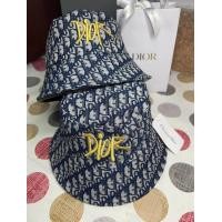 ราคา Classic DIOR New Embroidery All over Letter Logo Sun Visor Hat Casual Versatile Fisherman Hat (20762205575)