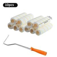 ราคา ชุดลูกกลิ้งทาสีมุมไม่ตายขนาดเล็ก4นิ้ว11ชิ้นชุดลูกกลิ้งทาสีขอบขนาดเล็กหัวแปรงลูกกลิ้งโพลีเอสเตอร์ (21170940019)