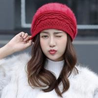 ราคา หมวกเบเร่ต์ไหมพรมแต่งเฟอร์บุขน ส่งจากไทย (16732209380)