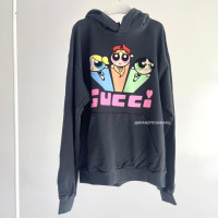 ราคา MEGA YACHT HOODIE POWER PUFF GIRL GUCCI เสื้อคลุมฮู้ดแขนยาว สกรีนลายการ์ตูน (19992058210)