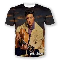 ราคา Phechion ใหม่แฟชั่นผู้ชาย ผู้หญิง Elvis Presley 3D พิมพ์แขนสั้นเสื้อยืดลำลองกีฬา Hip Hop ฤดูร้อน T เสื้อ Tops S05 (19880445590)