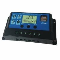 ราคา Solar charger โซล่าชาร์เจอร์ 10A 20A 30A 60 Solar Panel Charger Controller Battery Regulator (8857738515)