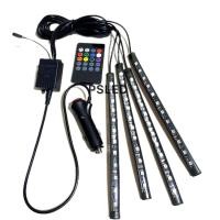 ราคา ไฟส่อง เท้า RGB 12V ไฟส่องเท้ารถยนต์ ไฟกระพริบตามเสียง ไฟใต้ท้องมอไซค์ ราคา 1 ชุด 1ชุดมี 4 เส้น (20216269793)