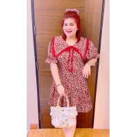 ราคา ชุดเดรสสาวอวบอ้วน อก 38 50 ชุดเดรสลายดอก (21322829155)