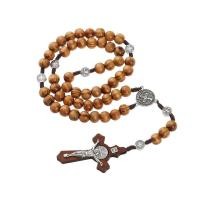 ราคา MUMU เครื่องประดับ คริสเตียน คาทอลิก โซ่ สร้อยคอไม้กางเขน จี้ไม้กางเขน สร้อยคอลูกปัดไม้ สร้อยคอลูกประคำ (20770493599)