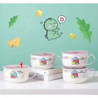 ราคา ถ้วย ชามเซรามิค ฝาพลาสติก 1ใบ พร้อมหูจับ ฝาปิด กันความร้อน เข้าไมโครเวฟได้ มีลายให้เลือก ชามมาม่า ชามมีฝาปิด ถ้วยข้าว ถ้วยใส่อาหาร ฝาปิดไม่สามารถนำเข้ามโครเวฟได้ (21290349619)