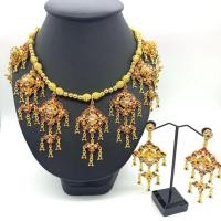 ราคา March jewelry เครื่องประดับชุดไทย พลอยเทียม ชุดไทยสร้อยชุดต่างหู สร้อยคอ เพชรโบราณคลิปต่างหู (7408518468)