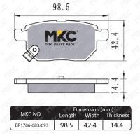ราคา ผ้าเบรคหน้า หลัง TOYOTA PRIUS โตโยต้า พรีอุส 1 51 8 ปี 2009 2016 ผ้าเบรค MKC (15430170829)